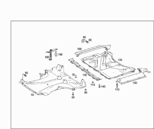 Защита днища задняя Smart 451 оригинал