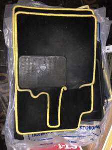 Коврики комплект для Smart 450 велюровые желтые