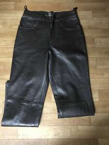 Мото штаны кожа коричневые S