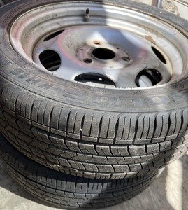 Front iron steel rims with winter tires Smart 451 Semperit