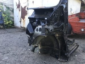 Передняя левая четверть кузова черная Smart Fortwo 453