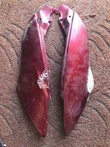 Ski bottom strips plastic for Aprilia scooter pair