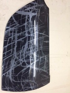 Филенка накладка двери правая черная с узорами Smart 450 Cabrio