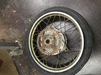 Front wheel disk on spokes