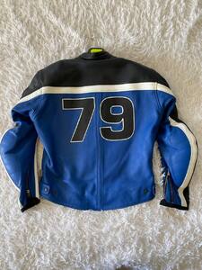 Moto jacket leather IXS 50 blue Switzerland